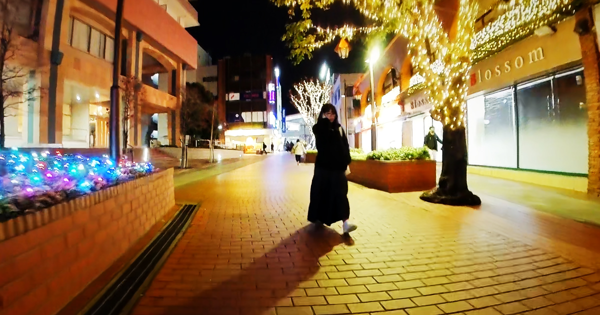 上尾駅の西口の商店街
